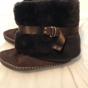 Jessica Simpson furry ankle boots
